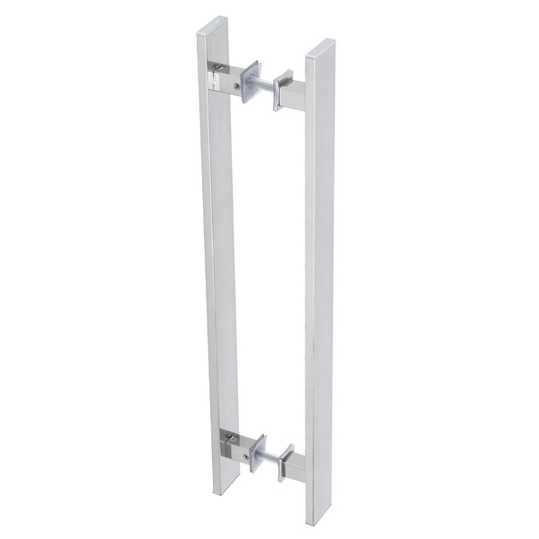 Puxador para Porta de Madeira e Vidro Barra Reta 50cm Aço Inox Polido
