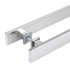 Puxador para Porta de Madeira e Vidro Barra Reta 50cm Aço Inox Polido