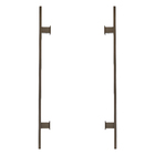 Puxador Para Porta de Madeira, Vidro e Metal Barra Reta 60cm Alumínio Antique