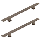 Puxador Para Porta de Madeira, Vidro e Metal Barra Reta 60cm Alumínio Antique