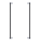 Puxador para Porta de Madeira e Vidro Barra Reta 60cm Alumínio Cromado