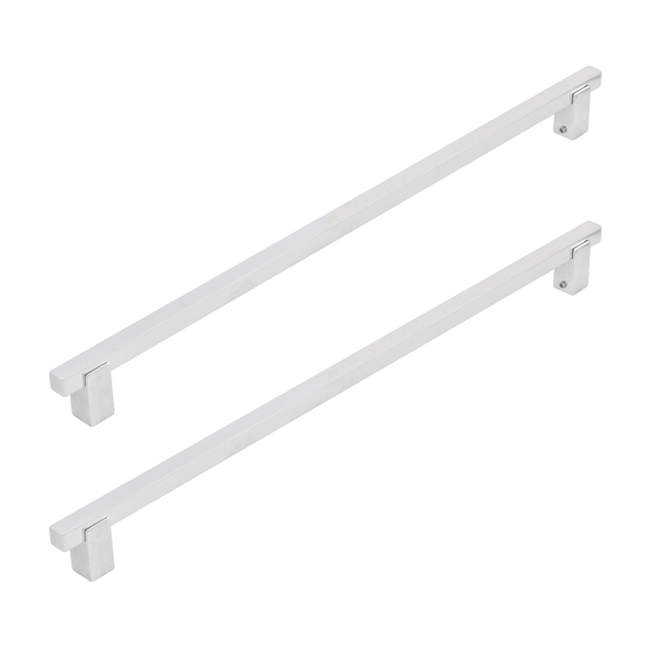 Puxador para Porta de Madeira e Vidro Barra Reta 60cm Alumínio Polido