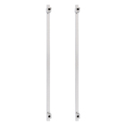 Puxador para Porta de Madeira e Vidro Barra Reta 60cm Alumínio Polido