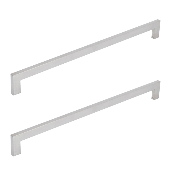 Puxador para Porta de Madeira e Vidro Barra Reta 60cm Aço Inox Escovado