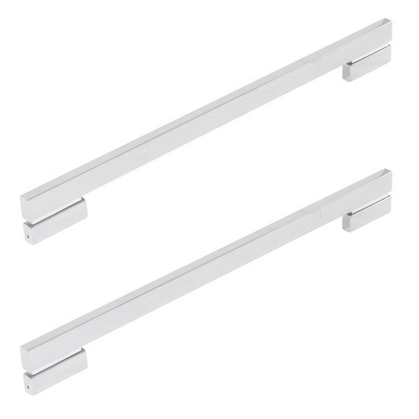 Puxador Para Porta de Madeira, Vidro e Metal Barra Reta 60cm Aço Inox Polido