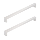 Puxador para Porta de Madeira e Vidro Barra Reta 62cm Aço Inox Escovado