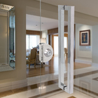 Puxador para Porta de Madeira e Vidro Barra Reta 63cm Aço Inox Escovado