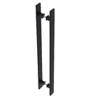 Puxador para Porta de Madeira e Vidro Barra Reta 75cm Alumínio Preto