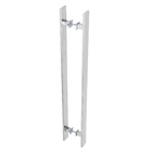 Puxador para Porta de Madeira e Vidro Barra Reta 75cm Aço Inox Polido