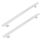 Puxador para Porta de Madeira, Vidro e Metal Barra Reta 75cm Aço Inox Polido