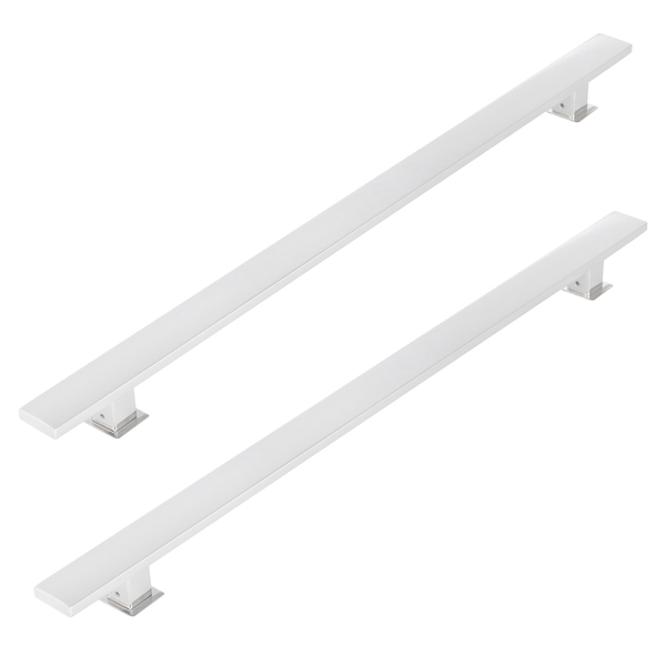 Puxador para Porta de Madeira, Vidro e Metal Barra Reta 75cm Aço Inox Polido