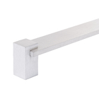 Puxador para Porta de Madeira e Vidro Barra Reta 80cm Alumínio Cromado Acetinado