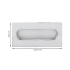 Puxador para Porta de Madeira Concha 10,2cm Aço Inox Polido