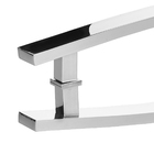 Puxador para Porta de Madeira Curvo 80cm Aluminio Polido