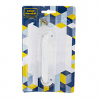 Puxador para Porta de Madeira Reto 10cm Zamac Branco Cromado União Mundial