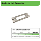 Puxador para Porta Duplo 60cm Inox Escovado Big Thin Geris