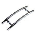 Puxador Para Porta Duplo Em Inox Belíssima Eco 45cm Geris Pra