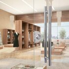 Puxador Para Porta Duplo Em Inox Tubular Eco 1 Prata