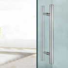 Puxador Para Porta Inox 304 Prata Pivotante 40cm Redondo