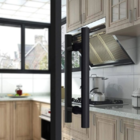 Puxador Para Porta Inox 304 Preto 60cm Pivotante Redondo