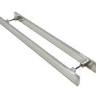 Puxador Para Porta Itaoca Aço Inox 40x15mm 100cm Polido