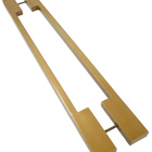 Puxador Para Porta Iuna 50x20mm 100cm Gold Matte Aço Inox