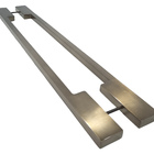 Puxador Para Porta Iuna 50x20mm 100cm Ouro Velho Aço Inox