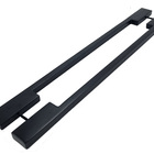 Puxador Para Porta Iuna 50x20mm 100cm Preto Inox 304