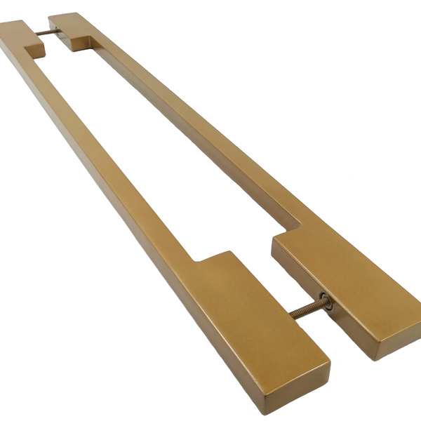 Puxador Para Porta Iuna 50x20mm 150cm Gold Matte Inox 304