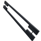 Puxador Para Porta Iuna 50x20mm 150cm Preto Inox 304