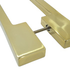 Puxador Para Porta Iuna 50x20mm 180cm Gold Aço Inox