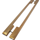 Puxador Para Porta Iuna 50x20mm 180cm Red Gold Inox 304