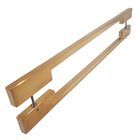 Puxador Para Porta Iuna 50x20mm 60cm Red Gold Aço Inox