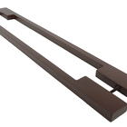 Puxador Para Porta Iuna 50x20mm 75cm Corten Aço Inox