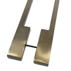 Puxador Para Porta Iuna  50x20mm 30cm Ouro Velho Inox 304