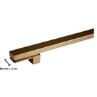 Puxador Para Porta Living Dourado Zen Duplo 50 Cm (500 Mm) Zp