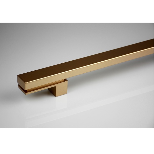 Puxador Para Porta Living Dourado Zen Duplo 50 Cm (500 Mm) Zp1132