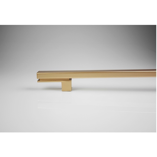 Puxador Para Porta Living Dourado Zen Duplo 50 Cm (500 Mm) Zp1132