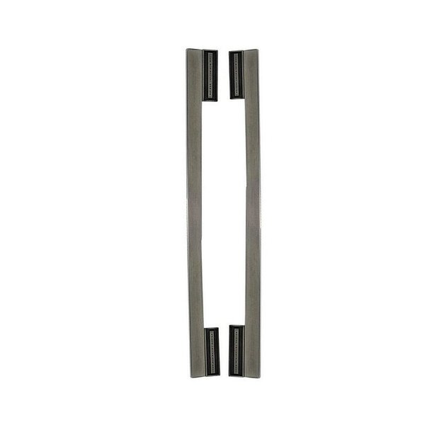 Puxador Para Porta Minimalist Niquel Velho Zen Duplo 1 Metro