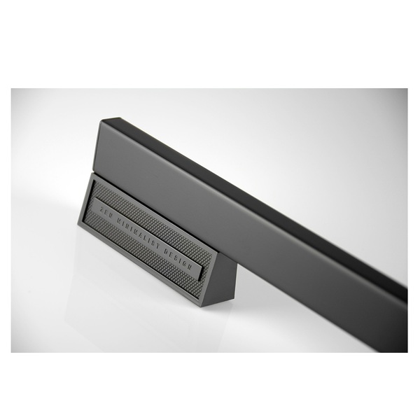 Puxador Para Porta Minimalist Preto Zen Duplo 1000mm (1 Metro