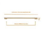 Puxador Para Porta Moma Dourado Fosco Zen Duplo 1,5 Metro