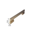 Puxador Para Porta Moma Dourado Zen Duplo 80 Cm (800 Mm) Zp11
