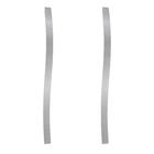 Puxador Para Porta de Madeira, Vidro e Metal Onda 100cm Alumínio Escovado