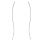 Puxador Para Porta de Madeira, Vidro e Metal Onda 100cm Alumínio Polido