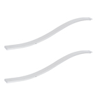 Puxador Para Porta de Madeira, Vidro e Metal Onda 100cm Alumínio Polido