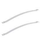 Puxador Para Porta de Madeira, Vidro e Metal Onda 100cm Alumínio Polido