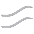 Puxador Para Porta de Madeira, Vidro e Metal Onda 60cm Alumínio Escovado