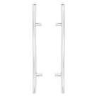 Puxador Para Porta de Madeira, Vidro e Metal Onda 60cm Aço Inox Polido