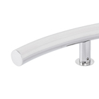 Puxador Para Porta de Madeira, Vidro e Metal Onda 60cm Aço Inox Polido