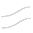 Puxador Para Porta de Madeira, Vidro e Metal Onda 80cm Alumínio Polido